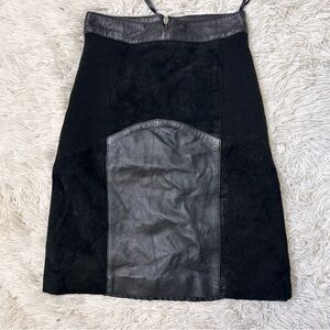 ◾️ Rare Bano Eemee Black Genuine Leather Skirt